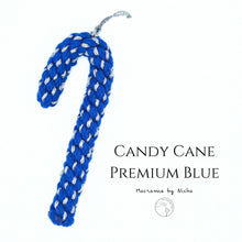Load image into Gallery viewer, CANDY CANE PREMIUM - BLUE -  ลูกกวาดไม้เท้า - ของตกแต่งคริสต์มาส - Christmas Ornaments Thailand - Macrame by Nicha - Online shop