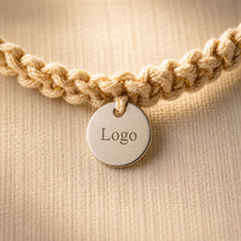 โหลดรูปภาพลงในเครื่องมือใช้ดูของ Gallery Cutsom Bracelet - Engraving Medallion - Made In Thailand - Macrame by Nicha = Your logo
