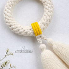 โหลดรูปภาพลงในเครื่องมือใช้ดูของ Gallery Malai Petite Purity - Custom-Coloured Belt - Green - a Premium Gift - Macrame by Nicha - Vivid Yellow