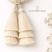Load image into Gallery viewer, Malai Petite Purity - White - a Premium Gift - Macrame by Nicha - The tail