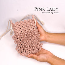 Load image into Gallery viewer, PinkLadyBag-MacrameBag-MacramebyNicha-Thailand-OnlineShop_-Onshelf-Hands