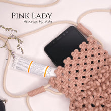 Load image into Gallery viewer, PinkLadyBag-MacrameBag-MacramebyNicha-Thailand-OnlineShop_-Onshelf-Phone