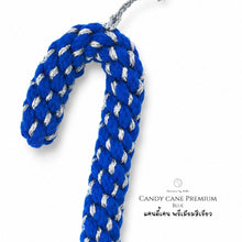 โหลดรูปภาพลงในเครื่องมือใช้ดูของ Gallery Premium Candy Cane Blue - Christmas ornaments Thailand - Macrame by Nicha - Zoom in