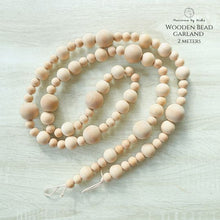 Load image into Gallery viewer, WOODEN BEAD GARLAND - 2 meters - Christmas Garland