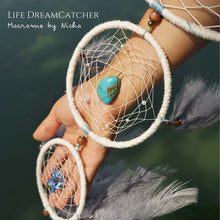 โหลดรูปภาพลงในเครื่องมือใช้ดูของ Gallery LIFE DREAMCATCHER – ตาข่ายดักฝัน ต้นไม้แห่งชีวิต – The Tree of Life dream catcher + หินเทอร์ควอยซ์ - Home decor &amp; Gift7
