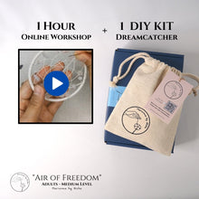 Load image into Gallery viewer, DIY KIT "Air of Freedom" + WORKSHOP - Adults - Dreamcatcher