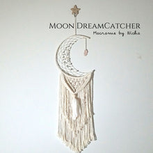 Load image into Gallery viewer, MOON DREAMCATCHER - ตาข่ายดักฝัน พระจันทร์ - The Crescent Moon dream catcher8