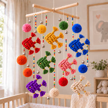 Load image into Gallery viewer, A Custom baby Mobile with Thai Auspicious Fishes - The Pla Ta Pian - Macrame by Nicha
