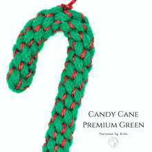 Load image into Gallery viewer, CANDY CANE PREMIUM - GREEN -  ลูกกวาดไม้เท้า - ของตกแต่งคริสต์มาส - Christmas Ornaments Thailand - Macrame by Nicha - Online shop - Zoom
