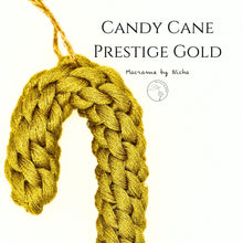 Load image into Gallery viewer, CANDY CANE PRESTIGE GOLD -  ลูกกวาดไม้เท้า - ของตกแต่งคริสต์มาส- Christmas Ornaments Thailand - Macrame by Nicha - Online shop - Zoom
