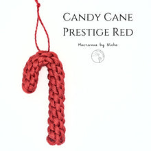 Load image into Gallery viewer, CANDY CANE PRESTIGE RED -  ลูกกวาดไม้เท้า - ของตกแต่งคริสต์มาส- Christmas Ornaments Thailand - Macrame by Nicha - Online shop
