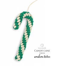 Load image into Gallery viewer, Candy Cane Green - Christmas ornaments Thailand - Macrame by Nicha 
