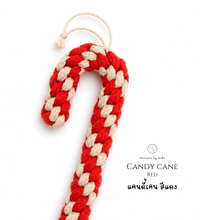 Load image into Gallery viewer, Candy Cane Red - Christmas ornaments Thailand - Macrame by Nicha - Zoom in
