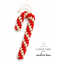 Load image into Gallery viewer, Candy Cane Red - Christmas ornaments Thailand - Macrame by Nicha
