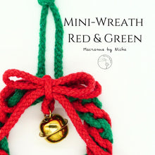 Load image into Gallery viewer, THE MINI CHRISTMAS WREATH - RIBBONS &amp; HOLLY FLOWERS - CHRISTMAS DECORATIONS
