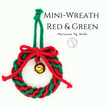 Load image into Gallery viewer, THE MINI CHRISTMAS WREATH - RIBBONS &amp; HOLLY FLOWERS - CHRISTMAS DECORATIONS
