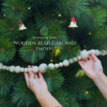 Load image into Gallery viewer, WOODEN BEAD GARLAND - 2 meters - Christmas Garland
