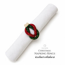 โหลดรูปภาพลงในเครื่องมือใช้ดูของ Gallery Christmas Napkin Ring - Christmas ornaments Thailand - Macrame by Nicha - With Napkin

