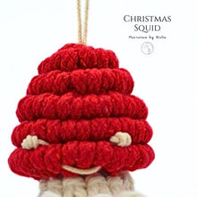 Load image into Gallery viewer, Christmas_Squid_-_Christmas_Ornaments_made_in_Thailand_-_Akha_women_in_Chiang_Rai_-_Macrame_by_Nicha_-_Zoom
