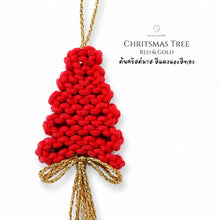 Load image into Gallery viewer, Christmas Tree Red - Christmas ornaments Thailand - Macrame by Nicha - Zoom In
