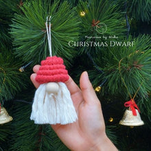 Load image into Gallery viewer, Christmas_dwarf_-_-_Christmas_decoration_made_in_Chiang_Rai_by_Akha_women_-_Thailand_-_Macrame_by_Nicha
