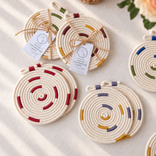 โหลดรูปภาพลงในเครื่องมือใช้ดูของ Gallery ที่รองแก้ว - Custo size - Fabric Coaster - Made in Thailand - Macrame by Nicha
