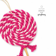 โหลดรูปภาพลงในเครื่องมือใช้ดูของ Gallery Jupa Ju  Pink - Christmas Candies - Christmas ornaments Thailand - Macrame by Nicha - Zoom In
