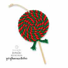 โหลดรูปภาพลงในเครื่องมือใช้ดูของ Gallery Jupa Ju Red &amp; Green - Christmas ornaments Thailand - Macrame by Nicha
