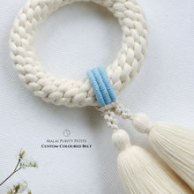 โหลดรูปภาพลงในเครื่องมือใช้ดูของ Gallery Malai Petite Purity - Custom-Coloured Belt - Blue Sky - a Premium Gift - Macrame by Nicha - Vivid Yellow
