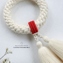 โหลดรูปภาพลงในเครื่องมือใช้ดูของ Gallery Malai Petite Purity - Custom-Coloured Belt - Red - a Premium Gift - Macrame by Nicha - Vivid Yellow
