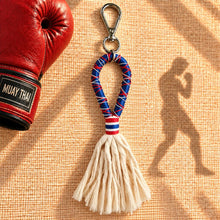 โหลดรูปภาพลงในเครื่องมือใช้ดูของ Gallery Muay Thai Mongkhon Premium Tassel Keychains - พวงกุญแจมงคลมวยไทยพู่สีครีม - Full body 04 - ของชำร่วยและของขวัญปีใหม่ - Corporate Gifts - Macrame by Nicha
