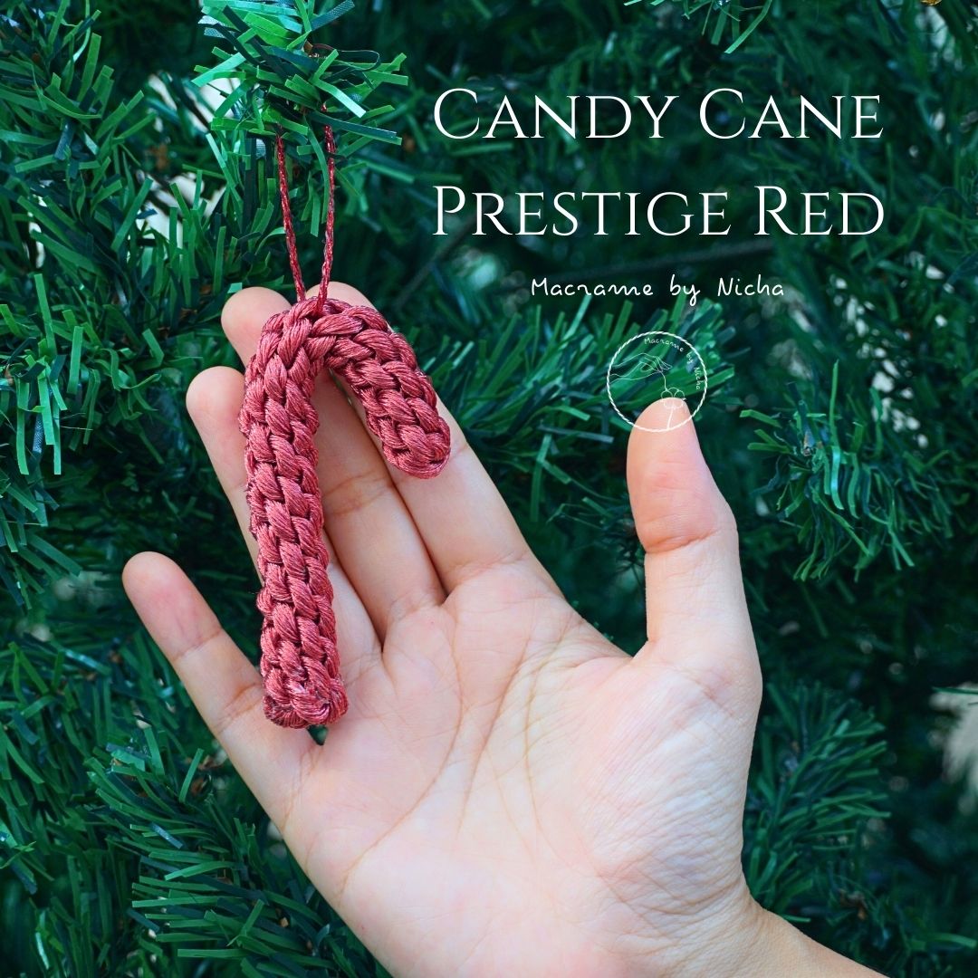 Prestigious Candy Canes for Luxury Christmas Trees. Macrame by Nicha