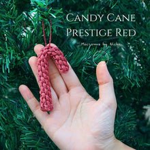 Load image into Gallery viewer, On tree - CANDY CANE PRESTIGE METALLIC RED -  ลูกกวาดไม้เท้า - ของตกแต่งคริสต์มาส- Christmas Ornaments Thailand - Macrame by Nicha - Online shop
