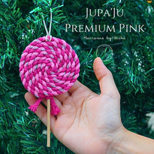 Load image into Gallery viewer, On tree - JUPA&#39;JU PREMIUM PINK - ลูกอมจูปาจุ๊ปส์คริสต์มาส - ของตกแต่งคริสต์มาส - Macrame by Nicha Christmas Ornaments made in Thailand -
