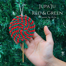 Load image into Gallery viewer, On tree - JUPA&#39;JU RED &amp; GREEN - ลูกอมจูปาจุ๊ปส์คริสต์มาส - ของตกแต่งคริสต์มาส - Macrame by Nicha Christmas Ornaments made in Thailand -

