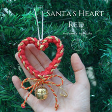 Load image into Gallery viewer, On tree - SANTA&#39;S HEART RED - หัวใจของซานต้าคริสต์มาส - ของตกแต่งคริสต์มาส - - Christmas Ornaments Thailand - Macrame by Nicha - Online shop
