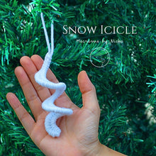 Load image into Gallery viewer, On tree - SNOW ICICLE - หิมะแข็ง - ของตกแต่งคริสต์มาส - Christmas Ornaments Thailand - Macrame by Nicha - Online shop
