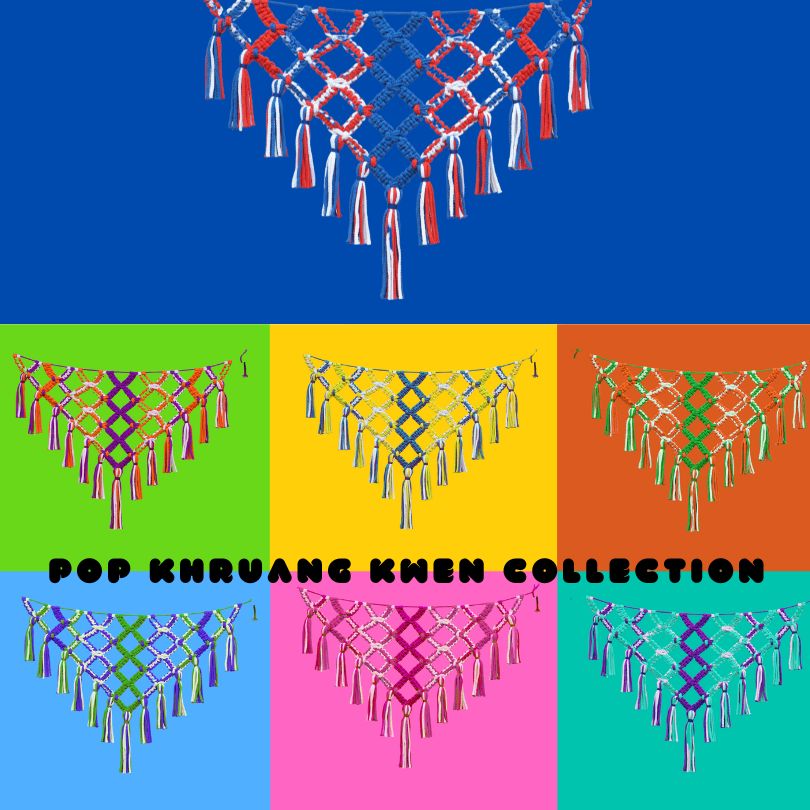 POP KHRUANG KWAEN COLLECTION - THAI ELEPHANT NET - ELEPHANT ADORNEMENT - THAI HOME DECORATION - INTERIOR DESIGN - เครื่องแขวนไทย - Macrame by Nicha - ตาข่ายหน้าช้าง