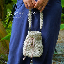 Load image into Gallery viewer, POUCHY LADY - MACRAME BAG - กระเป๋ามาคราเม่ - กระเป๋าทำมือ - Lady Bag Thailand - Made with Cotton
