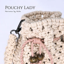 Load image into Gallery viewer, POUCHY LADY - MACRAME BAG - กระเป๋ามาคราเม่ - กระเป๋าทำมือ - Zoom In
