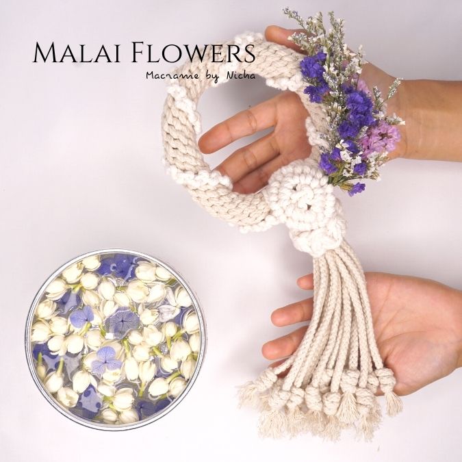 Macrame by Nicha - Phuang Malai Thailand - MALAI FLOWERS – พวงมาลัยด้วยช่อดอกไม้ - พวงมาลัยวันแม่ - งานแต่งงาน – ของขวัญ3