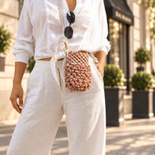 โหลดรูปภาพลงในเครื่องมือใช้ดูของ Gallery Pink Lady Bag - กระเป๋ามาคราเม่สีชมพูใบเล็ก ที่พาไปได้ทุกที่ - Macrame by Nicha - Front
