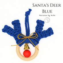 โหลดรูปภาพลงในเครื่องมือใช้ดูของ Gallery SANTA&#39;S DEER - กวางเรนเดียร์คริสต์มาส - ของตกแต่งคริสต์มาส - Blue 
