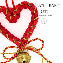Load image into Gallery viewer, SANTA&#39;S HEART RED - หัวใจของซานต้าคริสต์มาส - ของตกแต่งคริสต์มาส - - Christmas Ornaments Thailand - Macrame by Nicha - Online shop - Zoom
