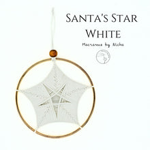 Load image into Gallery viewer, SANTA&#39;S STAR WHITE - ดวงดาวแห่งซานต้า - ของตกแต่งคริสต์มาส - Christmas Ornaments - Thailand - Macrame by Nicha
