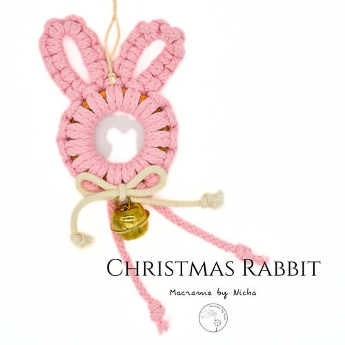 THE CHRISTMAS RABBIT  - กระต่ายคริสต์มาส - ของตกแต่งคริสต์มาส - ของตกแต่งคริสต์มาส - - Christmas Ornaments Thailand - Macrame by Nicha - Online shop 