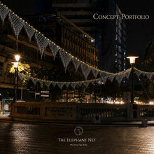 Load image into Gallery viewer, The Elephant Net Thai Chandelier - Garland Set up Parallel - Macrame by Nicha
