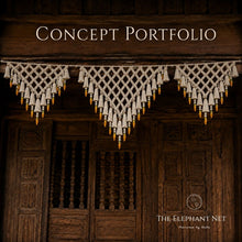 Load image into Gallery viewer, The Elephant Net Thai Chandelier - Thai House Zoom In- Macrame by Nicha
