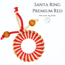 Load image into Gallery viewer, The Santa&#39;s Ring RED - แหวนซานต้า - ของตกแต่งคริสต์มาส - Macrame by Nicha - Christmas decoration
