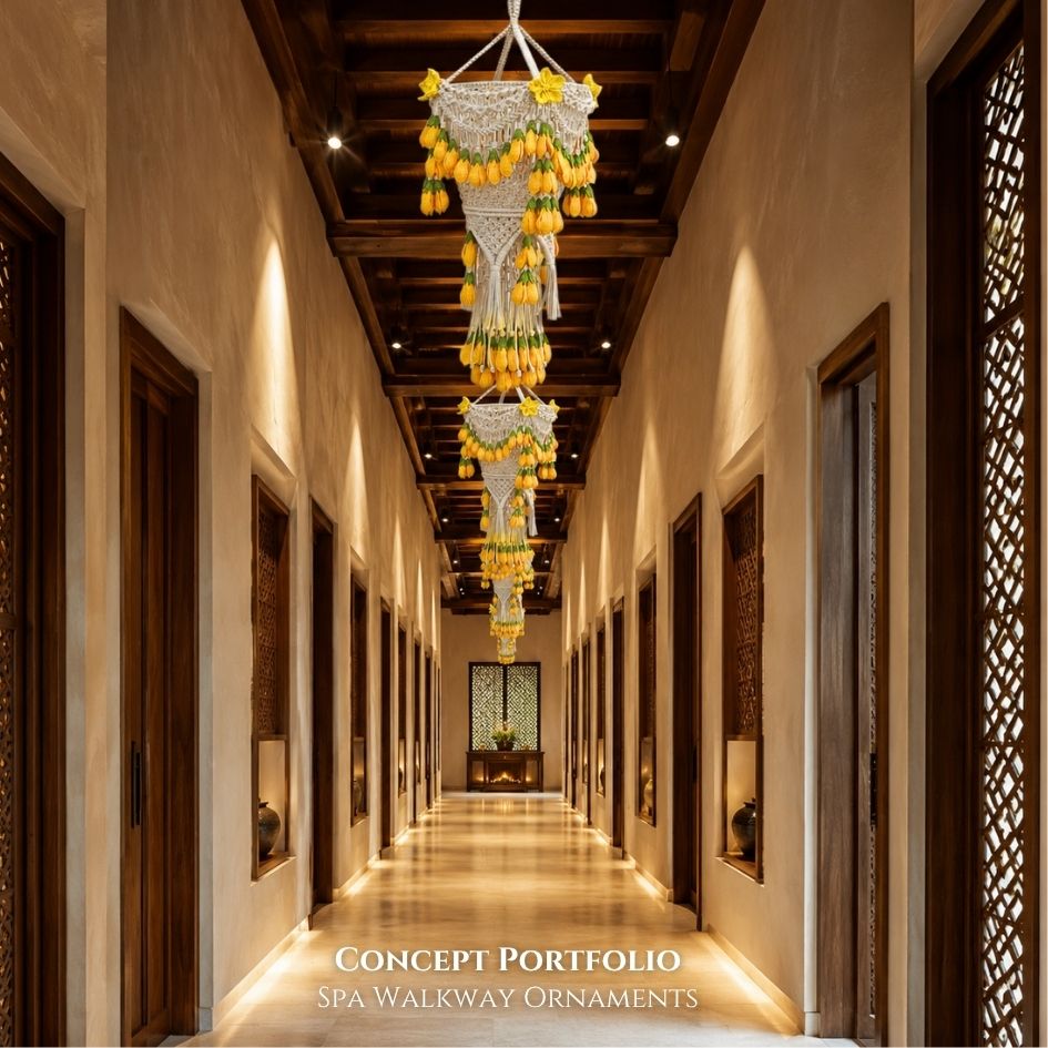 The Siamese Sunbeam - Thai Spa Decorations - โคมระย้าไทย - เครื่องแขวนไทย - Thai Decoration - Macrame by Nicha